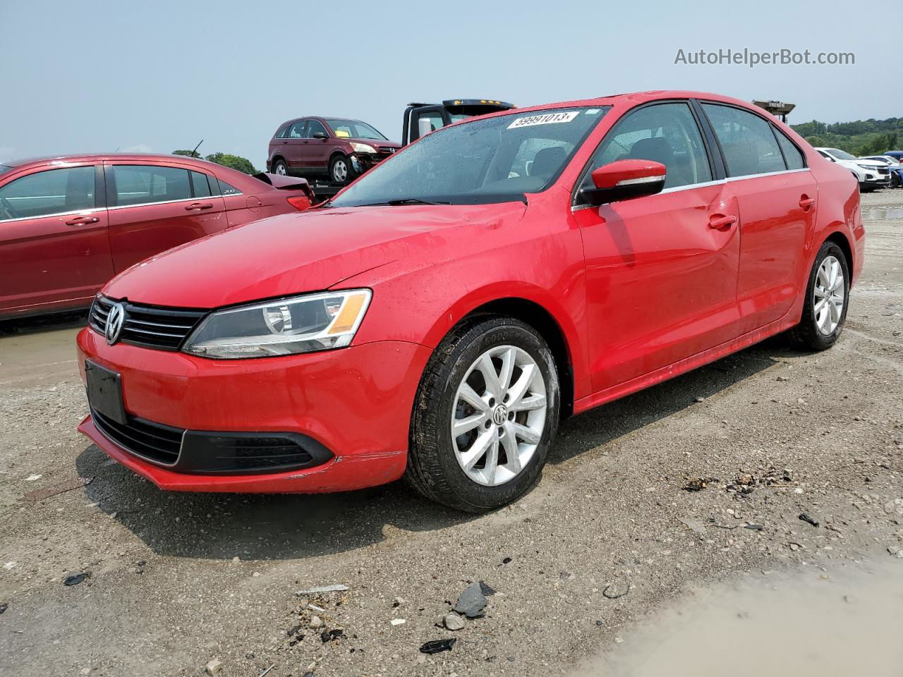 2014 Volkswagen Jetta Se Red vin: 3VWD17AJ8EM388448