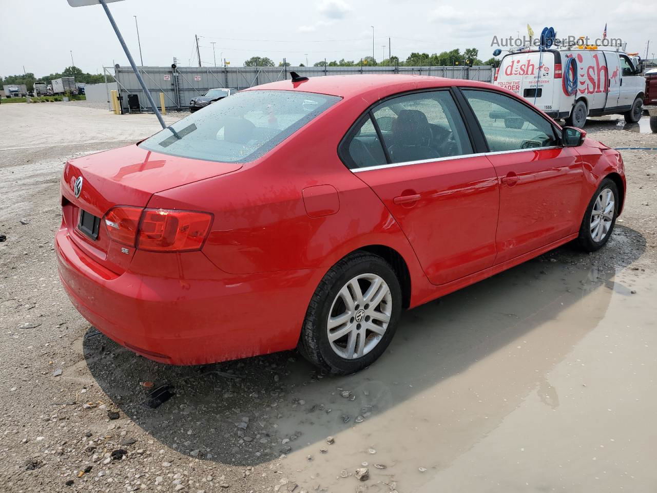 2014 Volkswagen Jetta Se Red vin: 3VWD17AJ8EM388448