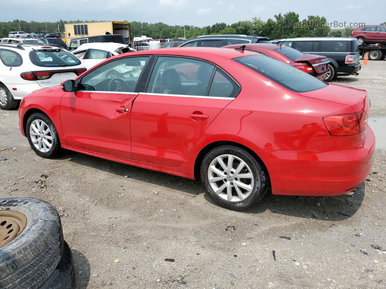 2014 Volkswagen Jetta Se Red vin: 3VWD17AJ8EM388448