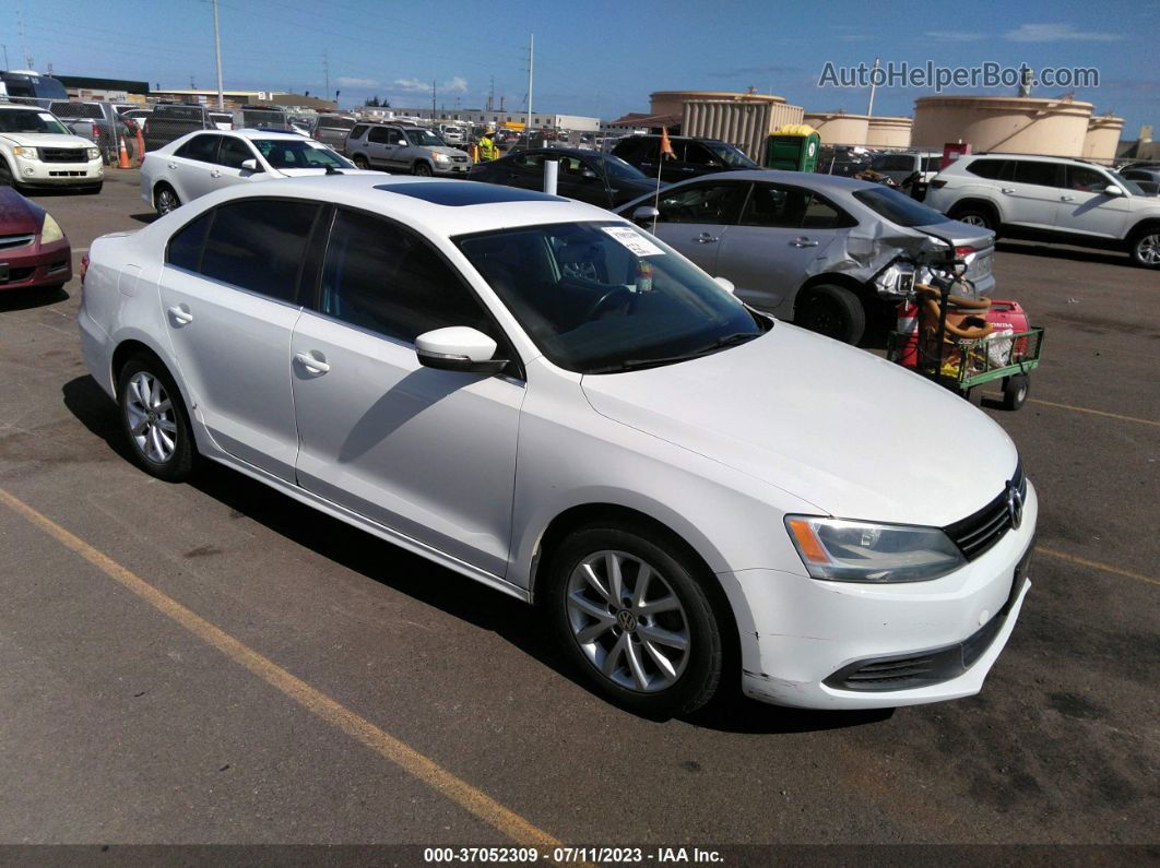 2014 Volkswagen Jetta Sedan Se Белый vin: 3VWD17AJ8EM407421