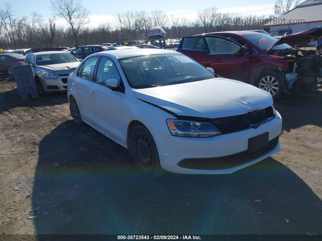 2014 Volkswagen Jetta 1.8t Se White vin: 3VWD17AJ8EM420931