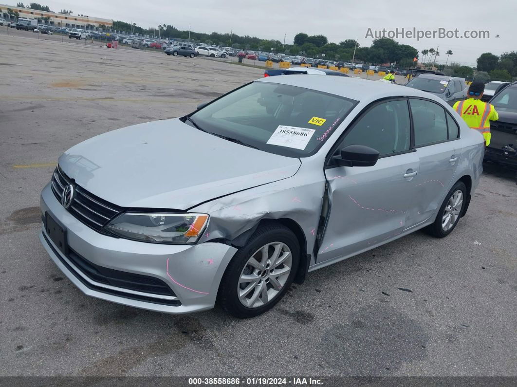 2015 Volkswagen Jetta 1.8t Se Silver vin: 3VWD17AJ8FM208872