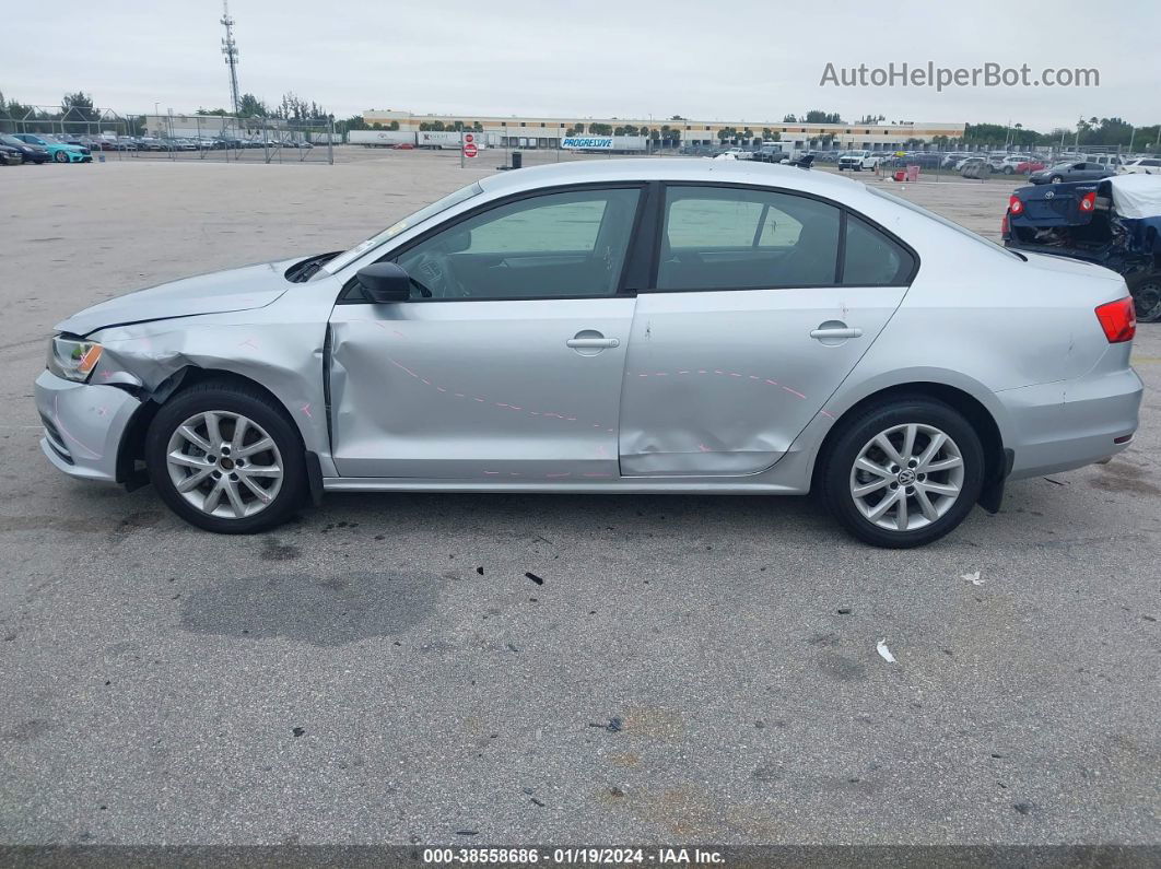 2015 Volkswagen Jetta 1.8t Se Silver vin: 3VWD17AJ8FM208872