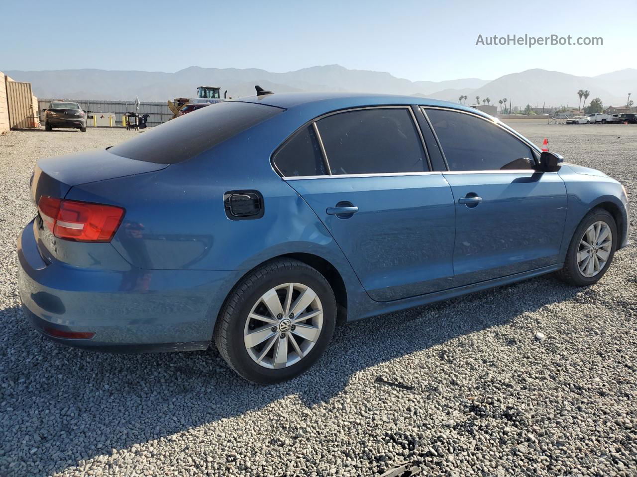 2015 Volkswagen Jetta Se Blue vin: 3VWD17AJ8FM243069