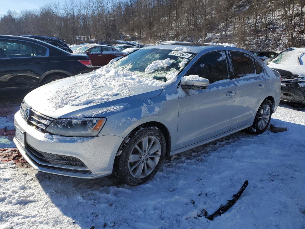 2015 Volkswagen Jetta Se Silver vin: 3VWD17AJ8FM258803