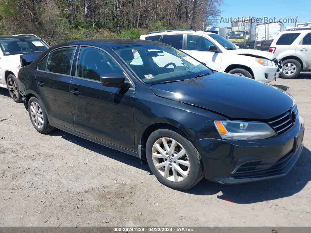 2015 Volkswagen Jetta 1.8t Se Black vin: 3VWD17AJ8FM282938