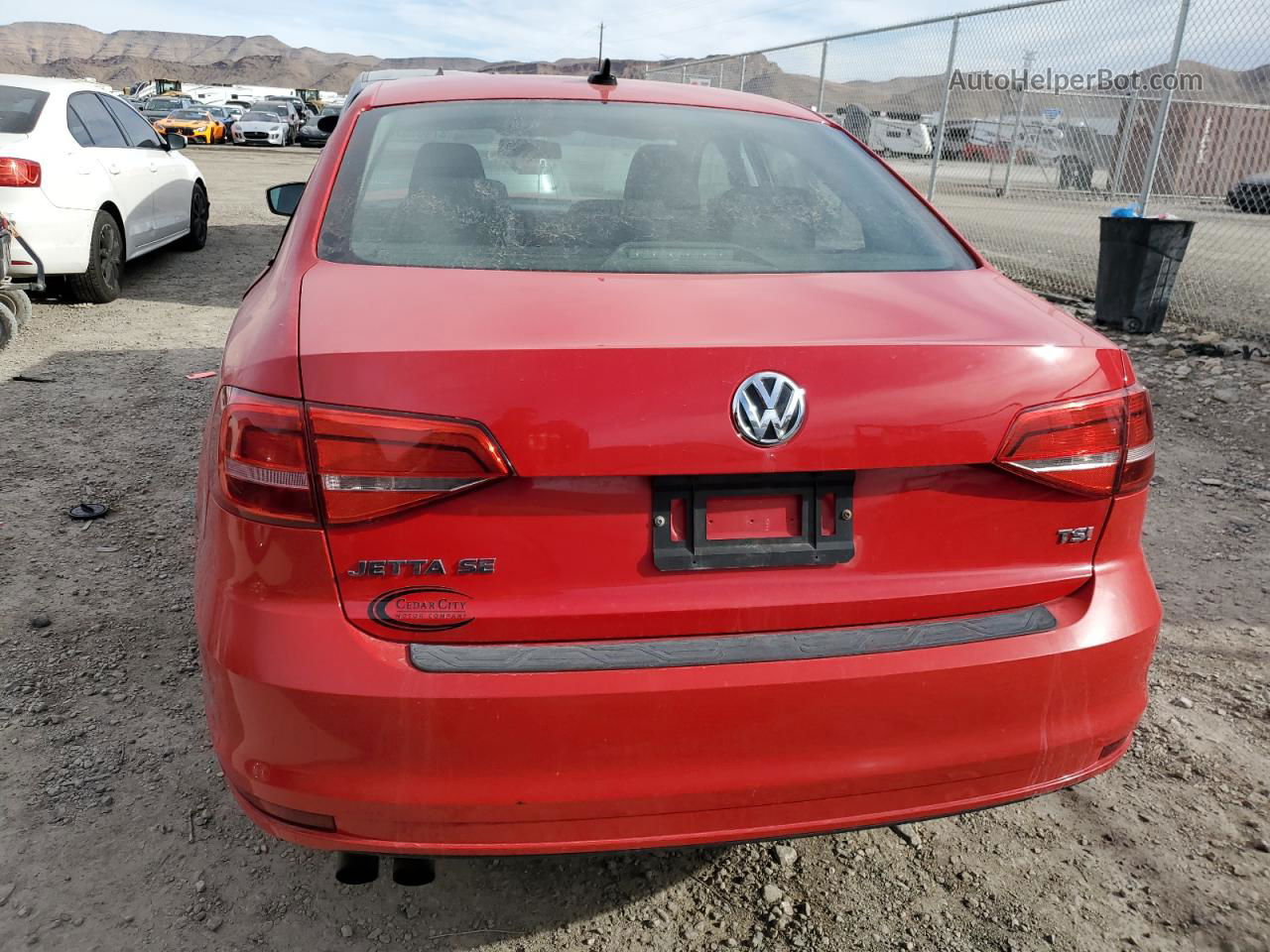 2015 Volkswagen Jetta Se Red vin: 3VWD17AJ8FM284267