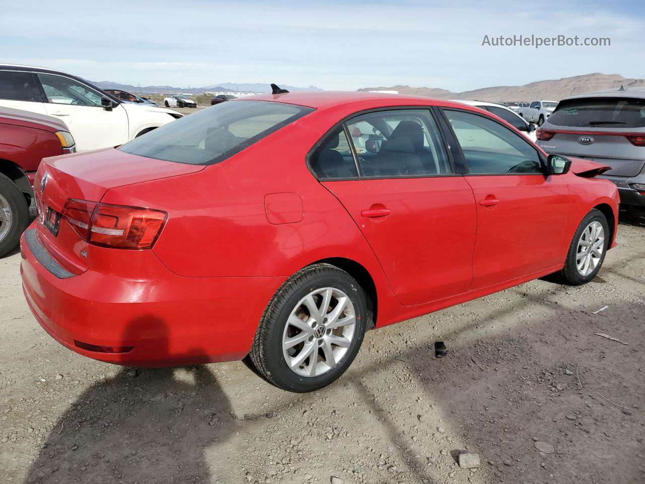 2015 Volkswagen Jetta Se Red vin: 3VWD17AJ8FM284267