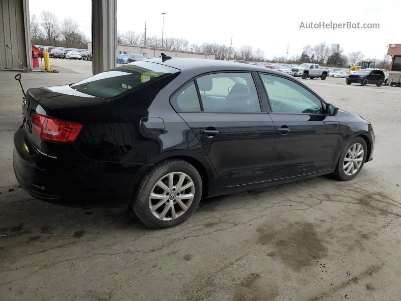 2015 Volkswagen Jetta Se Black vin: 3VWD17AJ8FM296306