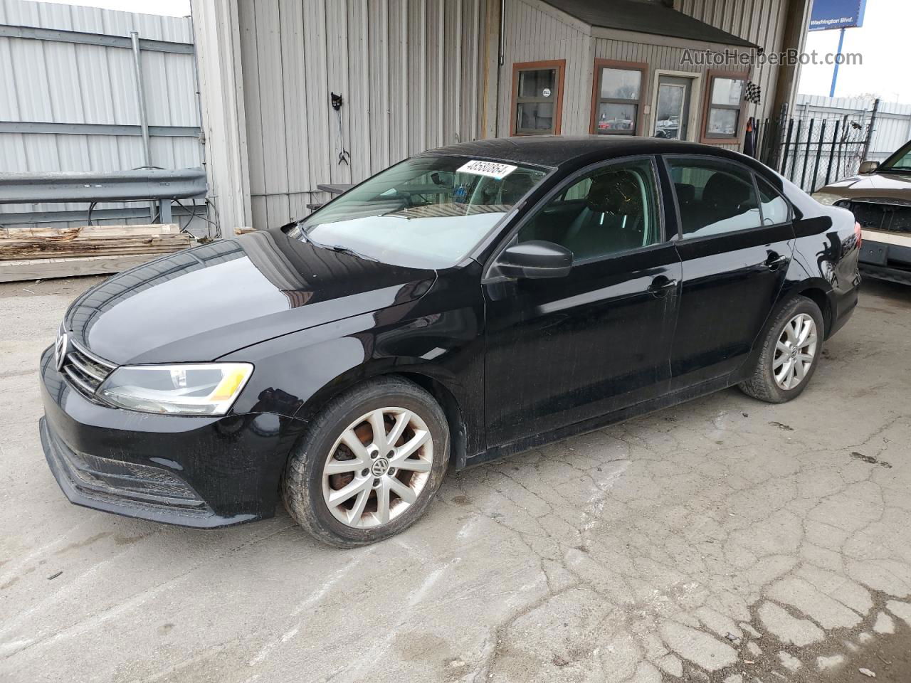 2015 Volkswagen Jetta Se Black vin: 3VWD17AJ8FM296306