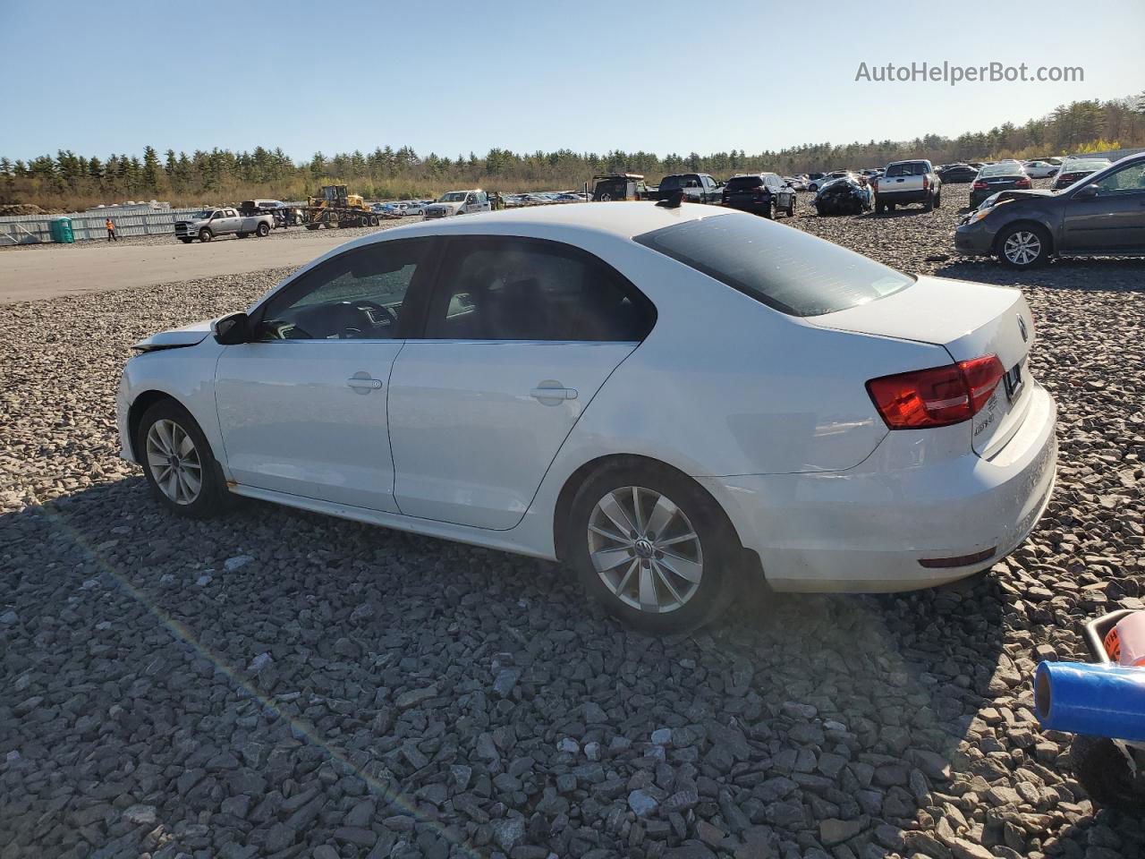 2015 Volkswagen Jetta Se White vin: 3VWD17AJ8FM301956