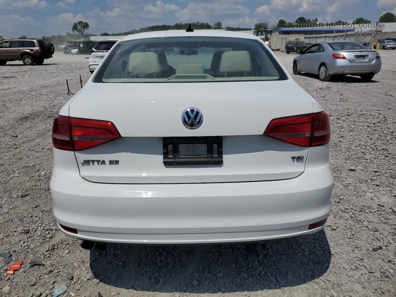 2015 Volkswagen Jetta Se White vin: 3VWD17AJ8FM312374