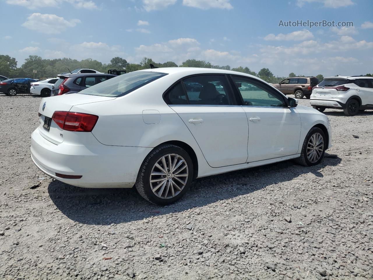 2015 Volkswagen Jetta Se White vin: 3VWD17AJ8FM312374