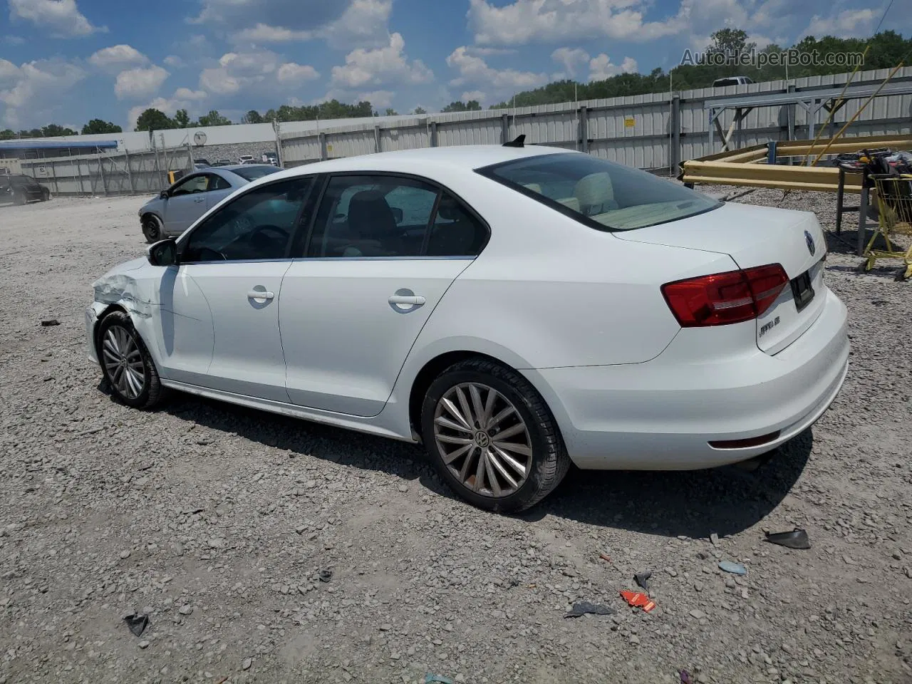 2015 Volkswagen Jetta Se White vin: 3VWD17AJ8FM312374