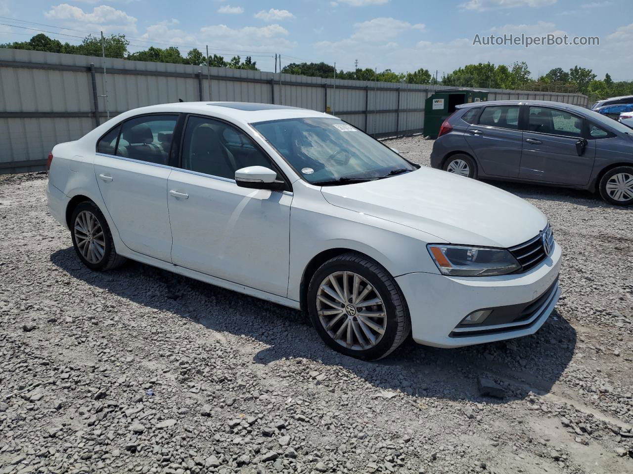 2015 Volkswagen Jetta Se White vin: 3VWD17AJ8FM312374