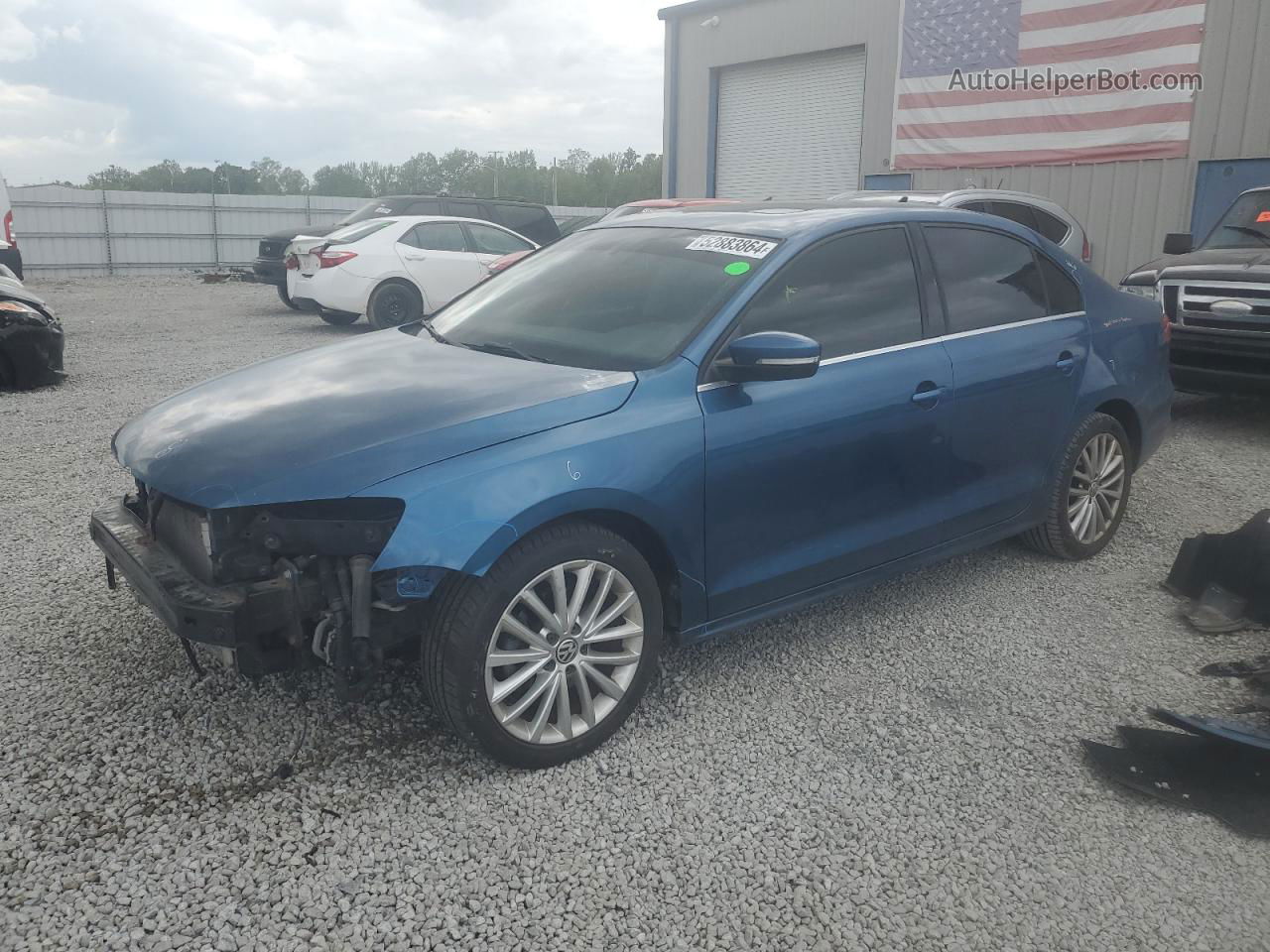 2015 Volkswagen Jetta Se Синий vin: 3VWD17AJ8FM321169