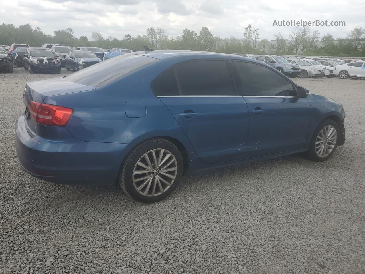 2015 Volkswagen Jetta Se Синий vin: 3VWD17AJ8FM321169