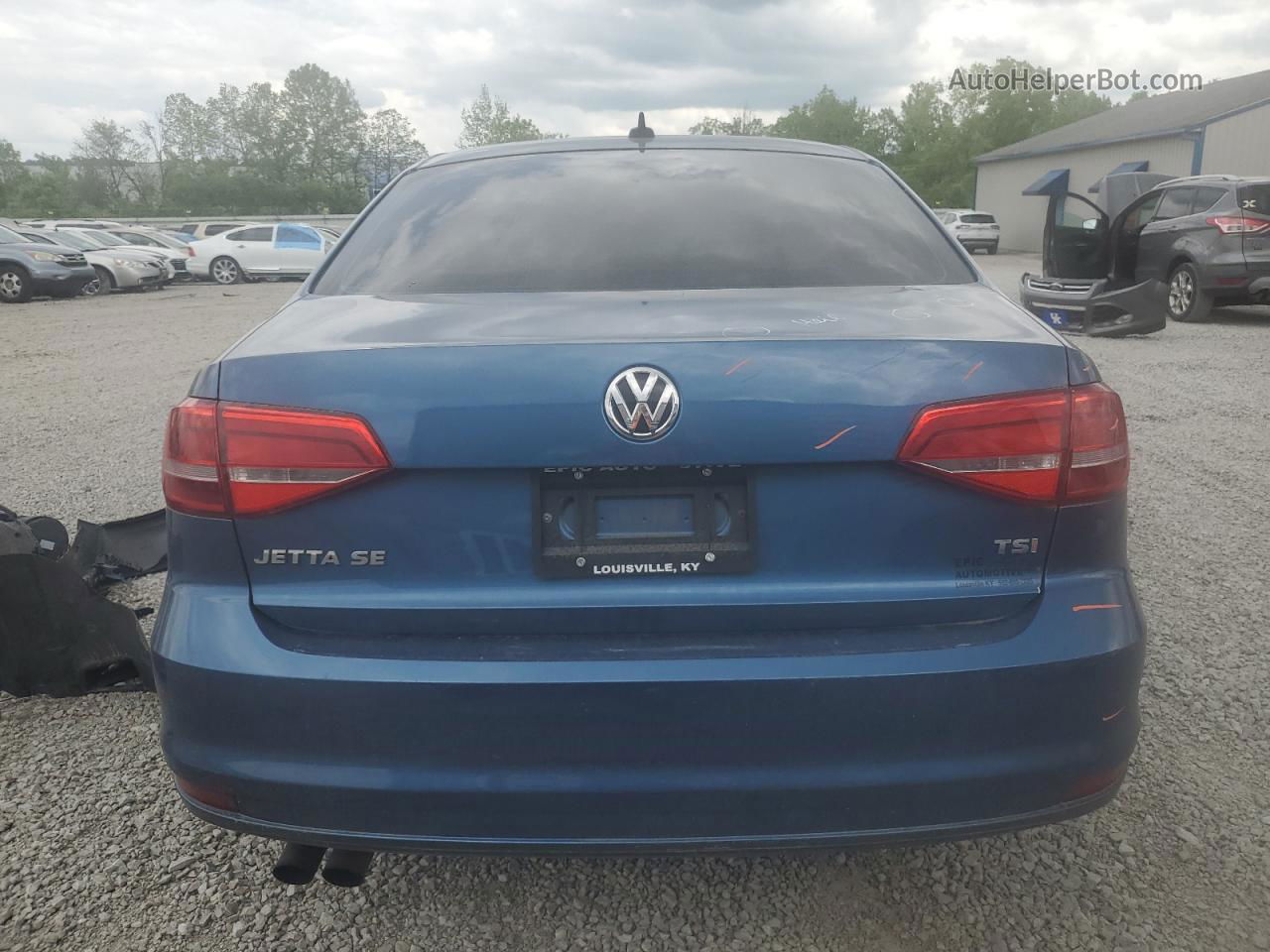 2015 Volkswagen Jetta Se Синий vin: 3VWD17AJ8FM321169