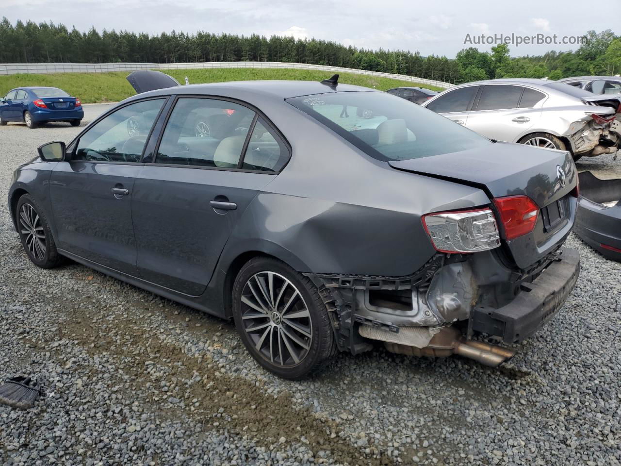 2015 Volkswagen Jetta Se Gray vin: 3VWD17AJ8FM345214