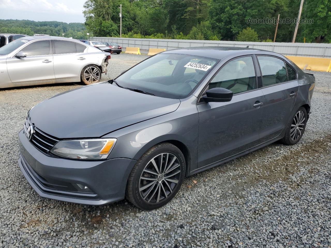 2015 Volkswagen Jetta Se Gray vin: 3VWD17AJ8FM345214