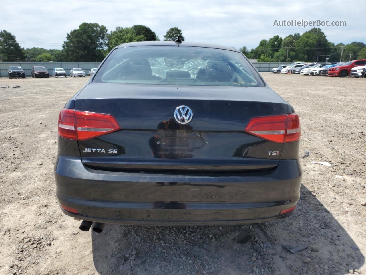 2015 Volkswagen Jetta Se Black vin: 3VWD17AJ8FM413821