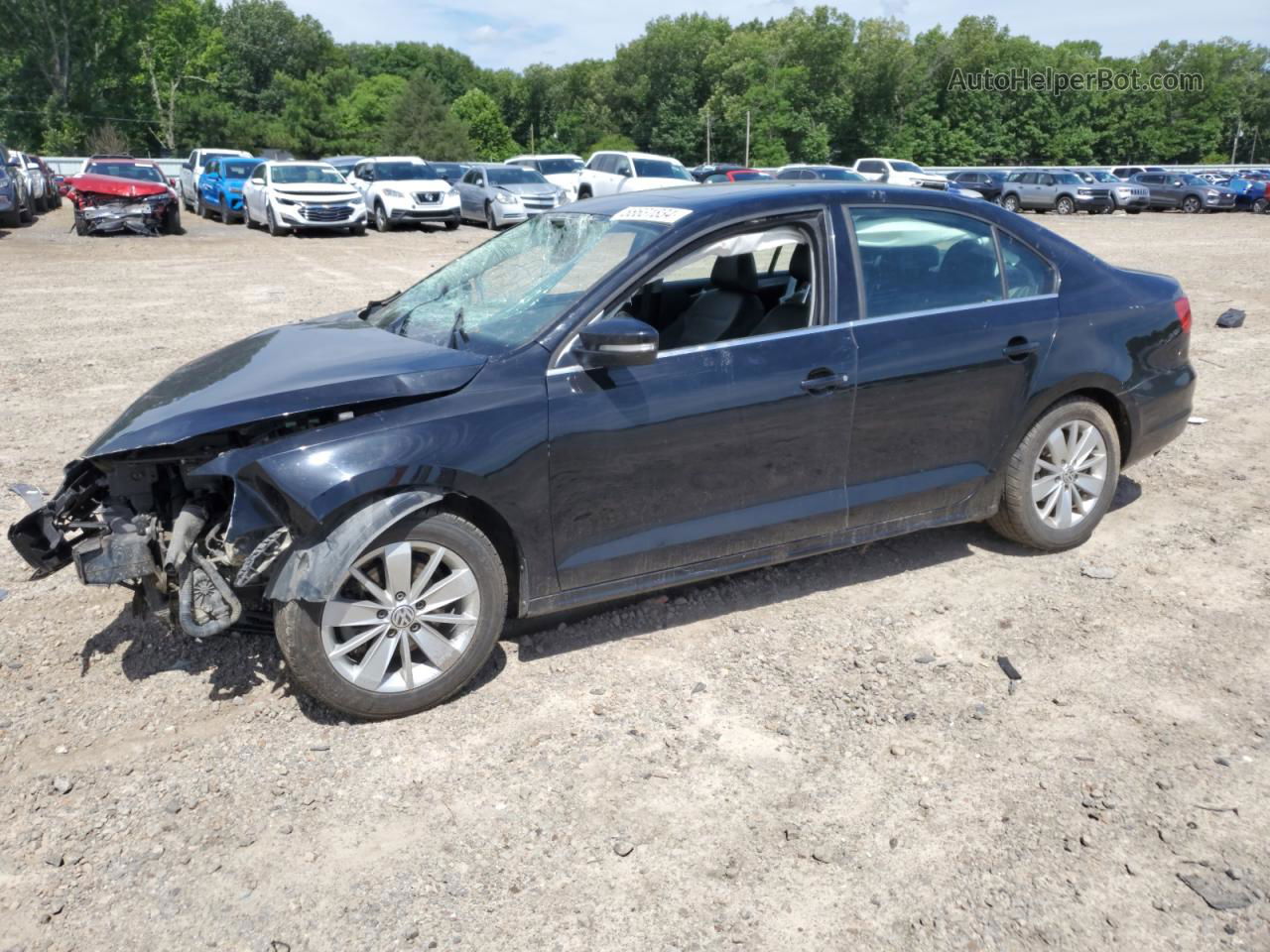 2015 Volkswagen Jetta Se Black vin: 3VWD17AJ8FM413821