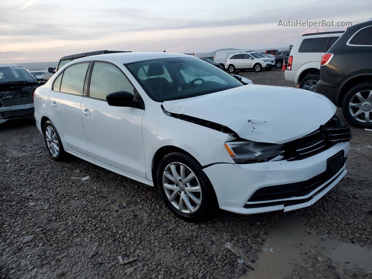 2015 Volkswagen Jetta Se White vin: 3VWD17AJ8FM417562