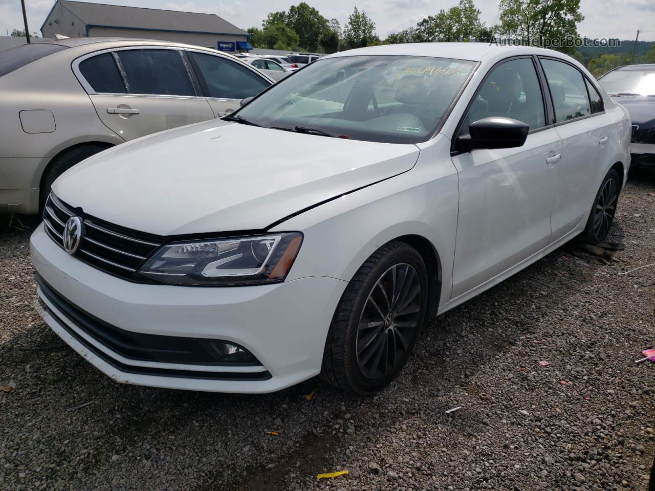 2016 Volkswagen Jetta Sport White vin: 3VWD17AJ8GM226094