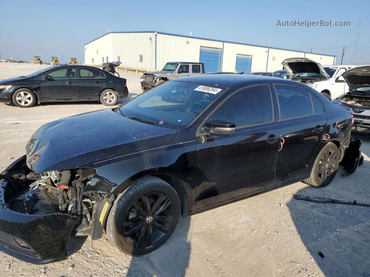 2018 Volkswagen Jetta Sport Black vin: 3VWD17AJ8JM215927