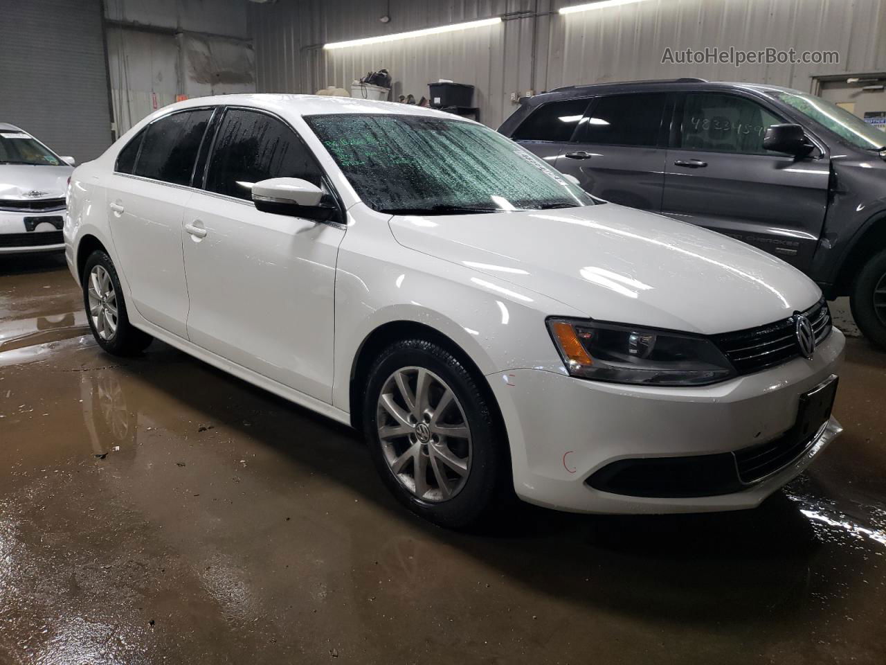 2014 Volkswagen Jetta Se White vin: 3VWD17AJ9EM223556