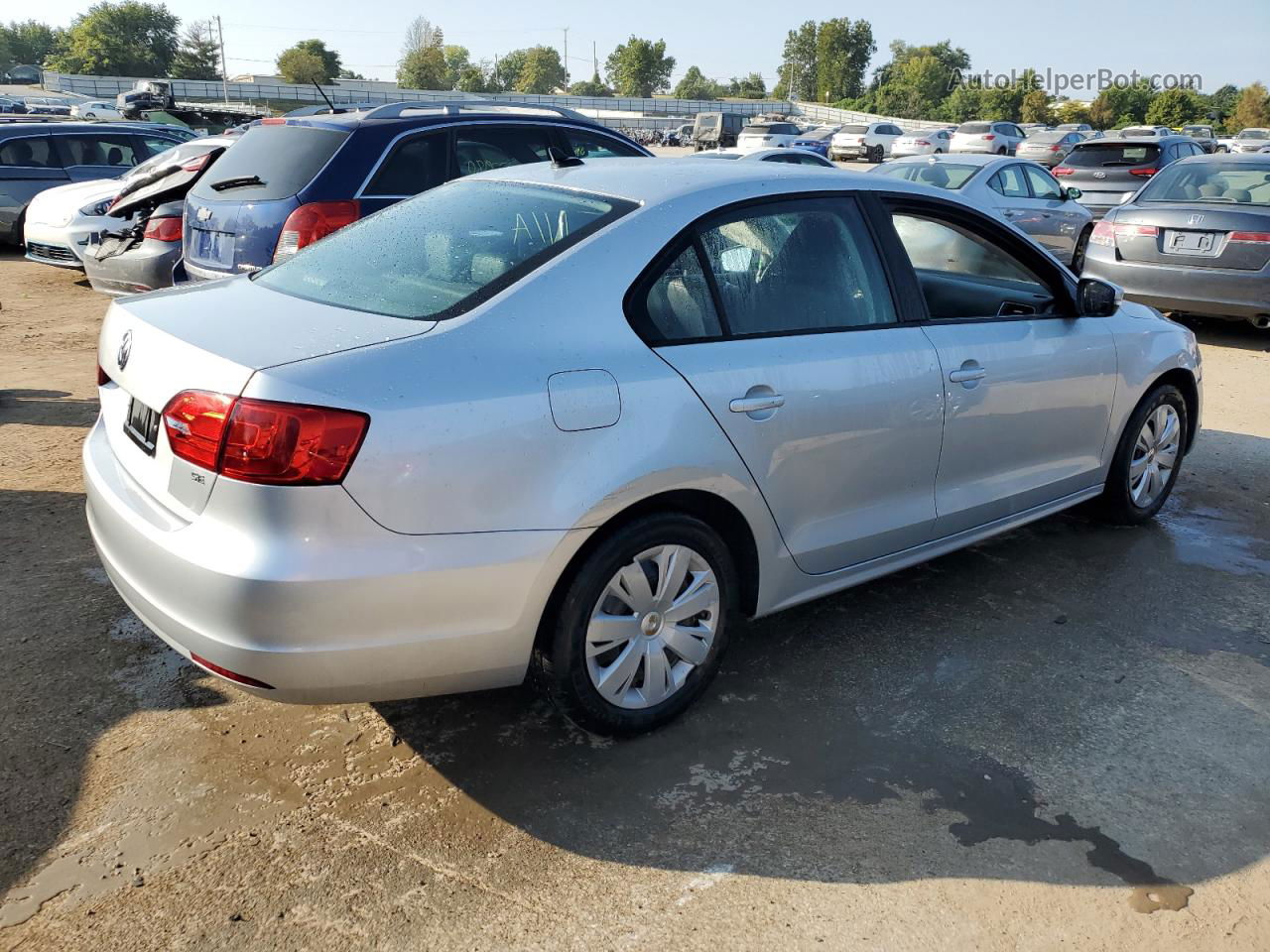 2014 Volkswagen Jetta Se Silver vin: 3VWD17AJ9EM360190