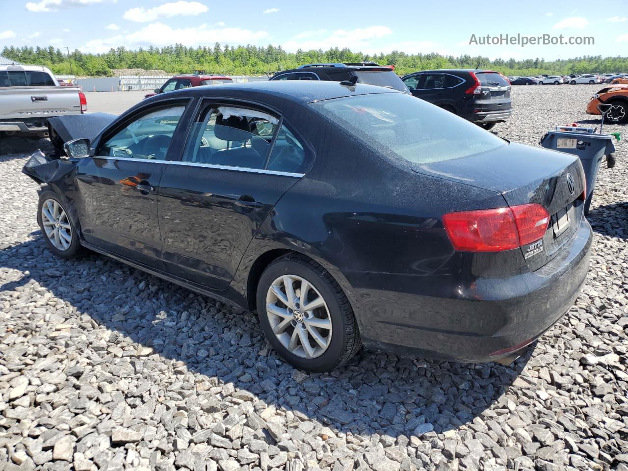 2014 Volkswagen Jetta Se Black vin: 3VWD17AJ9EM373831