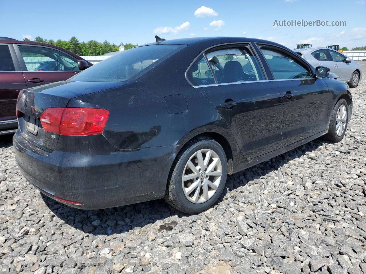 2014 Volkswagen Jetta Se Black vin: 3VWD17AJ9EM373831