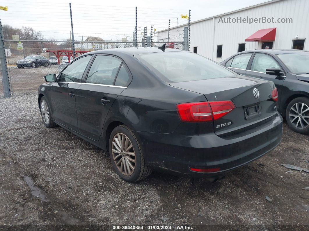 2015 Volkswagen Jetta 1.8t Se Black vin: 3VWD17AJ9FM201932