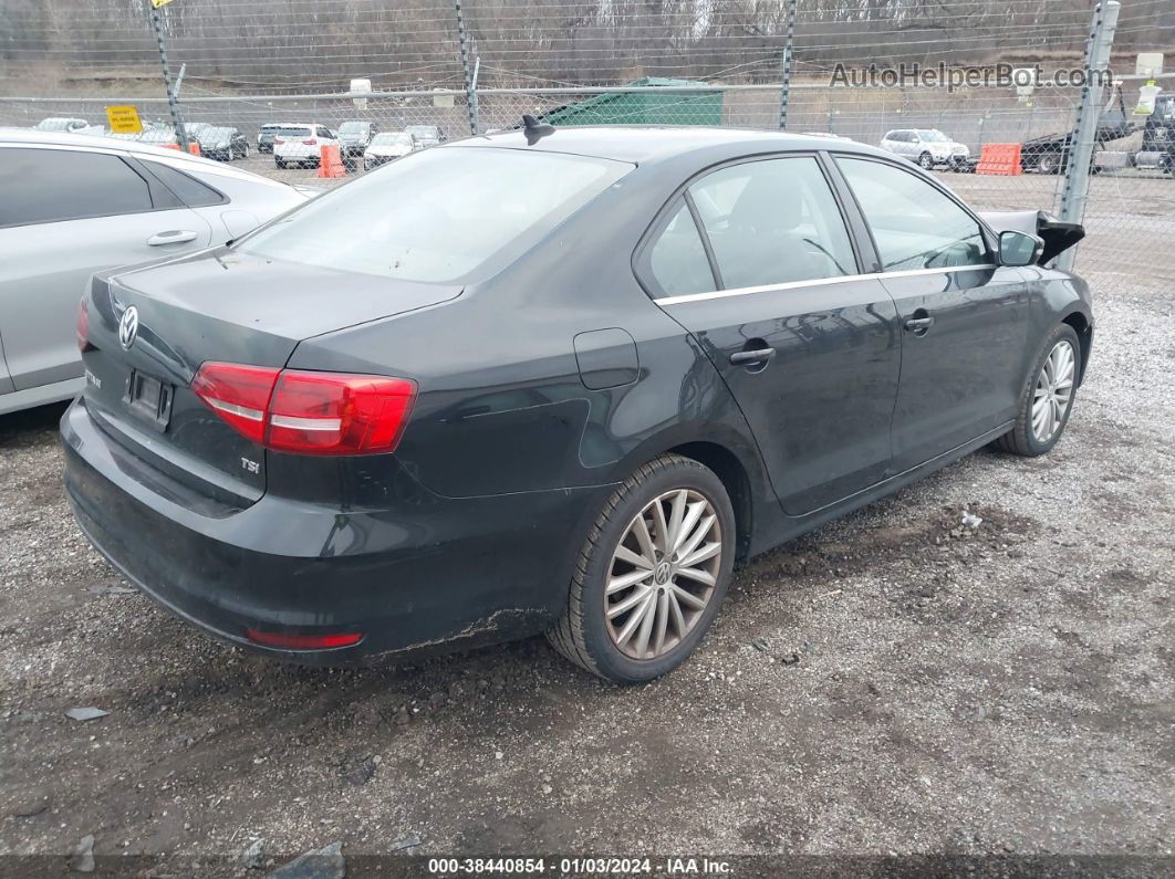 2015 Volkswagen Jetta 1.8t Se Black vin: 3VWD17AJ9FM201932