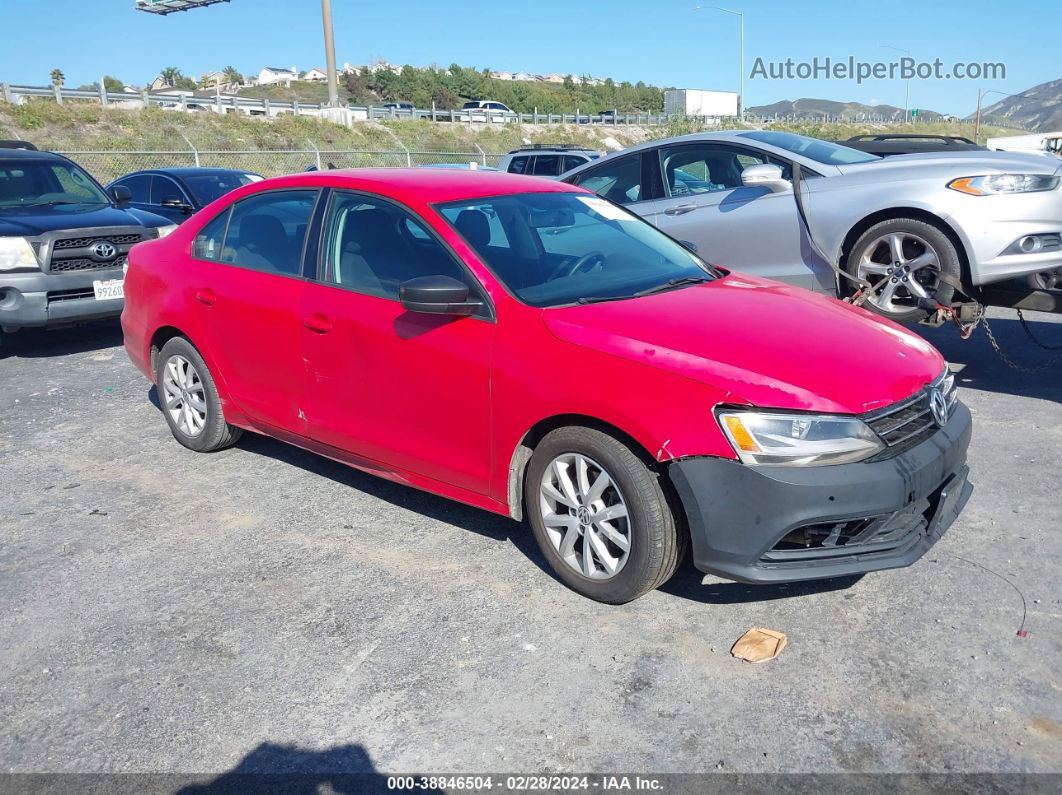 2015 Volkswagen Jetta 1.8t Se Red vin: 3VWD17AJ9FM239645