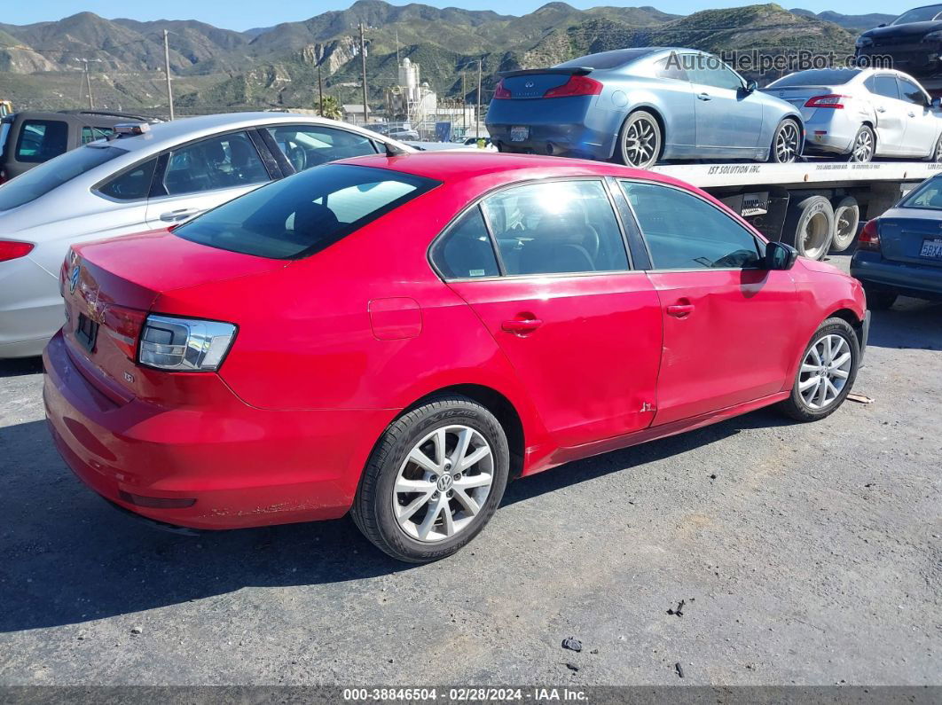 2015 Volkswagen Jetta 1.8t Se Red vin: 3VWD17AJ9FM239645