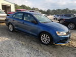 2015 Volkswagen Jetta Se Blue vin: 3VWD17AJ9FM242643