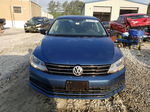 2015 Volkswagen Jetta Se Blue vin: 3VWD17AJ9FM242643