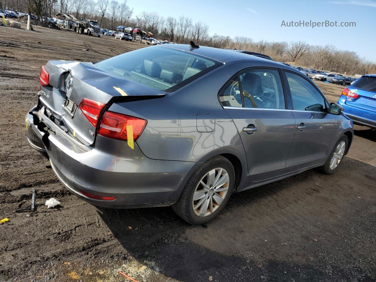 2015 Volkswagen Jetta Se Серый vin: 3VWD17AJ9FM246465