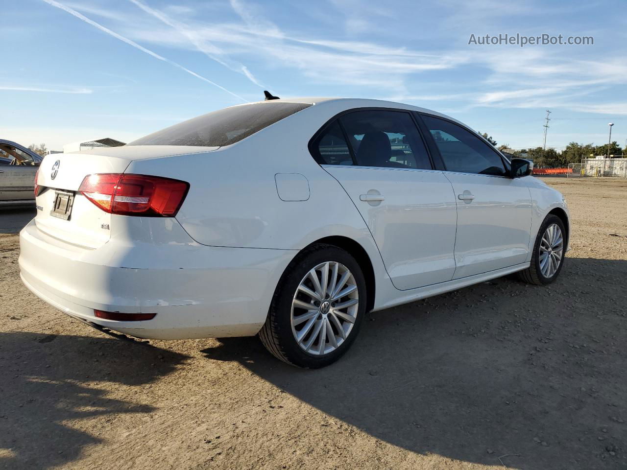 2015 Volkswagen Jetta Se White vin: 3VWD17AJ9FM249723