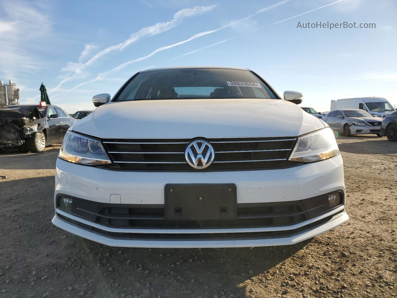 2015 Volkswagen Jetta Se White vin: 3VWD17AJ9FM249723