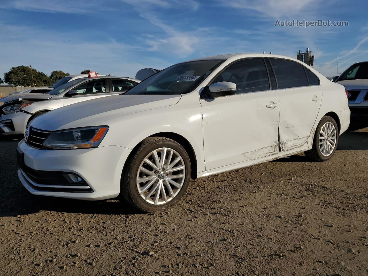 2015 Volkswagen Jetta Se Белый vin: 3VWD17AJ9FM249723