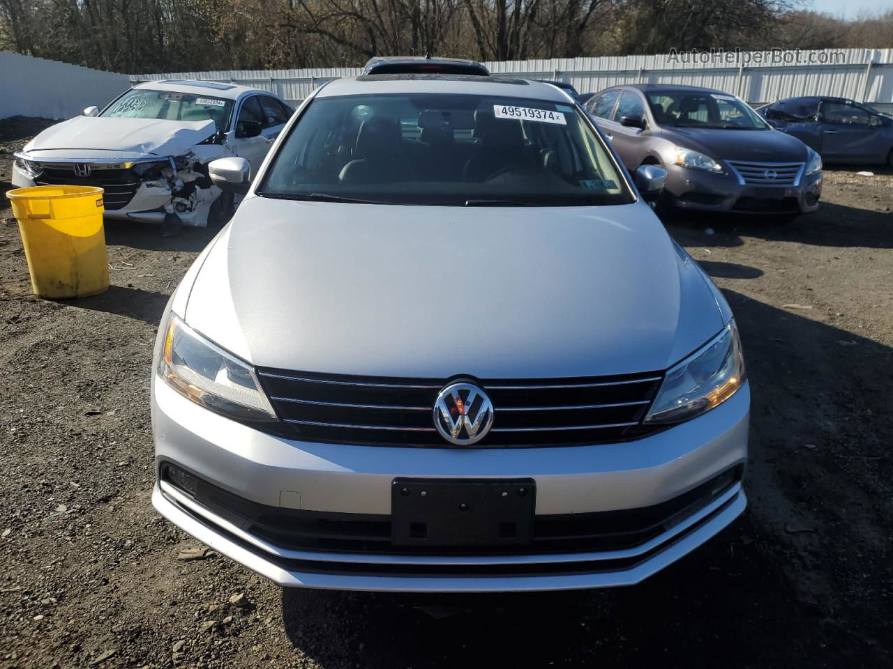 2015 Volkswagen Jetta Se Silver vin: 3VWD17AJ9FM272922