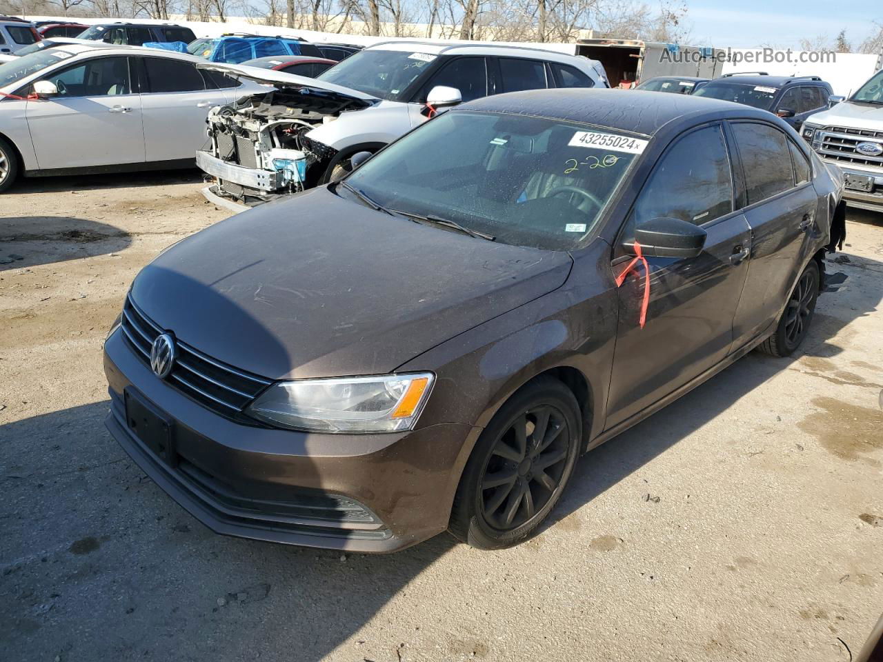 2015 Volkswagen Jetta Se Brown vin: 3VWD17AJ9FM283810