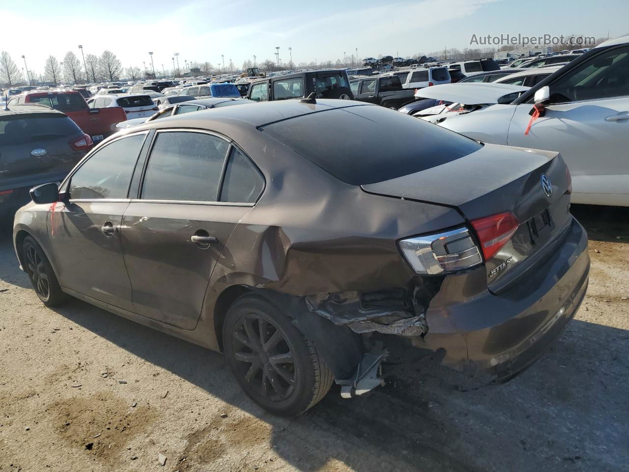 2015 Volkswagen Jetta Se Brown vin: 3VWD17AJ9FM283810