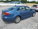 2015 Volkswagen Jetta Se Blue vin: 3VWD17AJ9FM302842