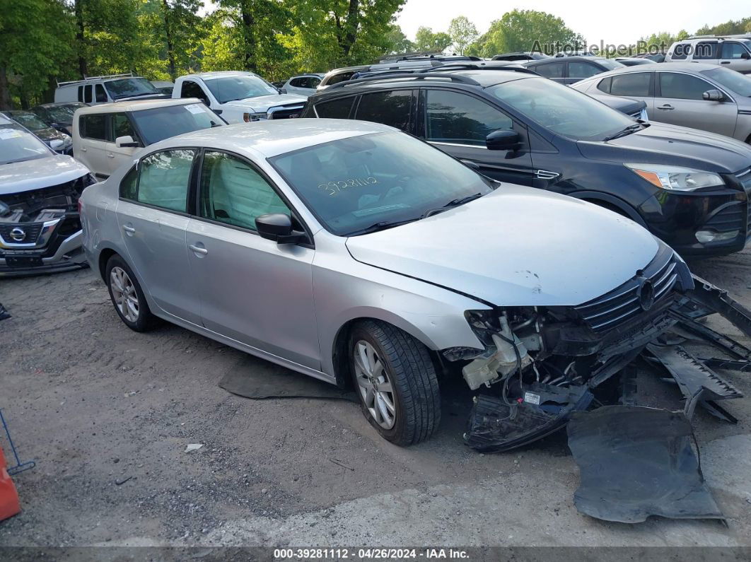 2015 Volkswagen Jetta 1.8t Se Silver vin: 3VWD17AJ9FM308141