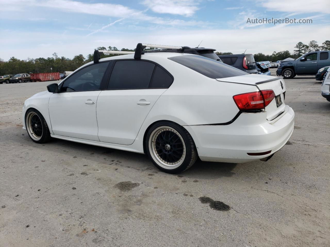 2015 Volkswagen Jetta Se White vin: 3VWD17AJ9FM314697