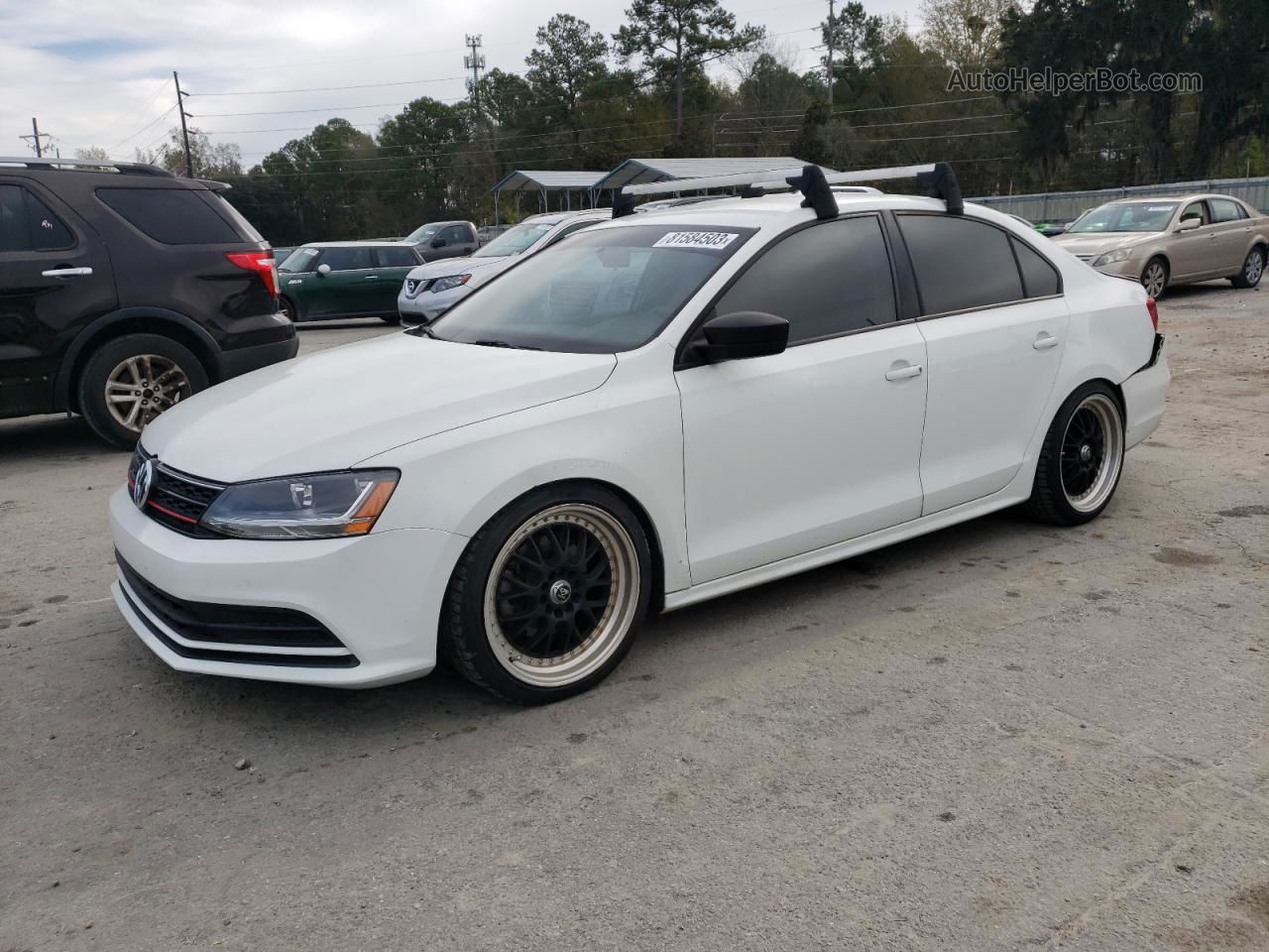 2015 Volkswagen Jetta Se White vin: 3VWD17AJ9FM314697